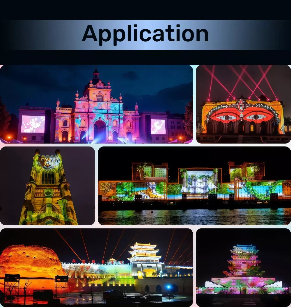 Laser-projector-3D-Mapping-projection