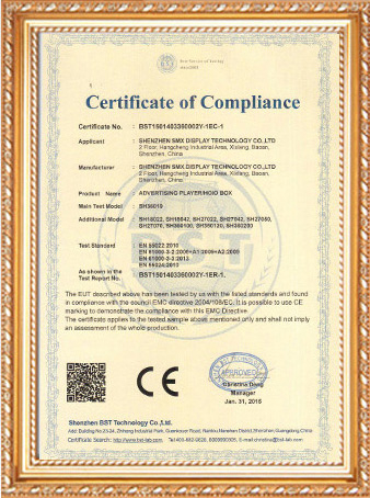Our certificate
