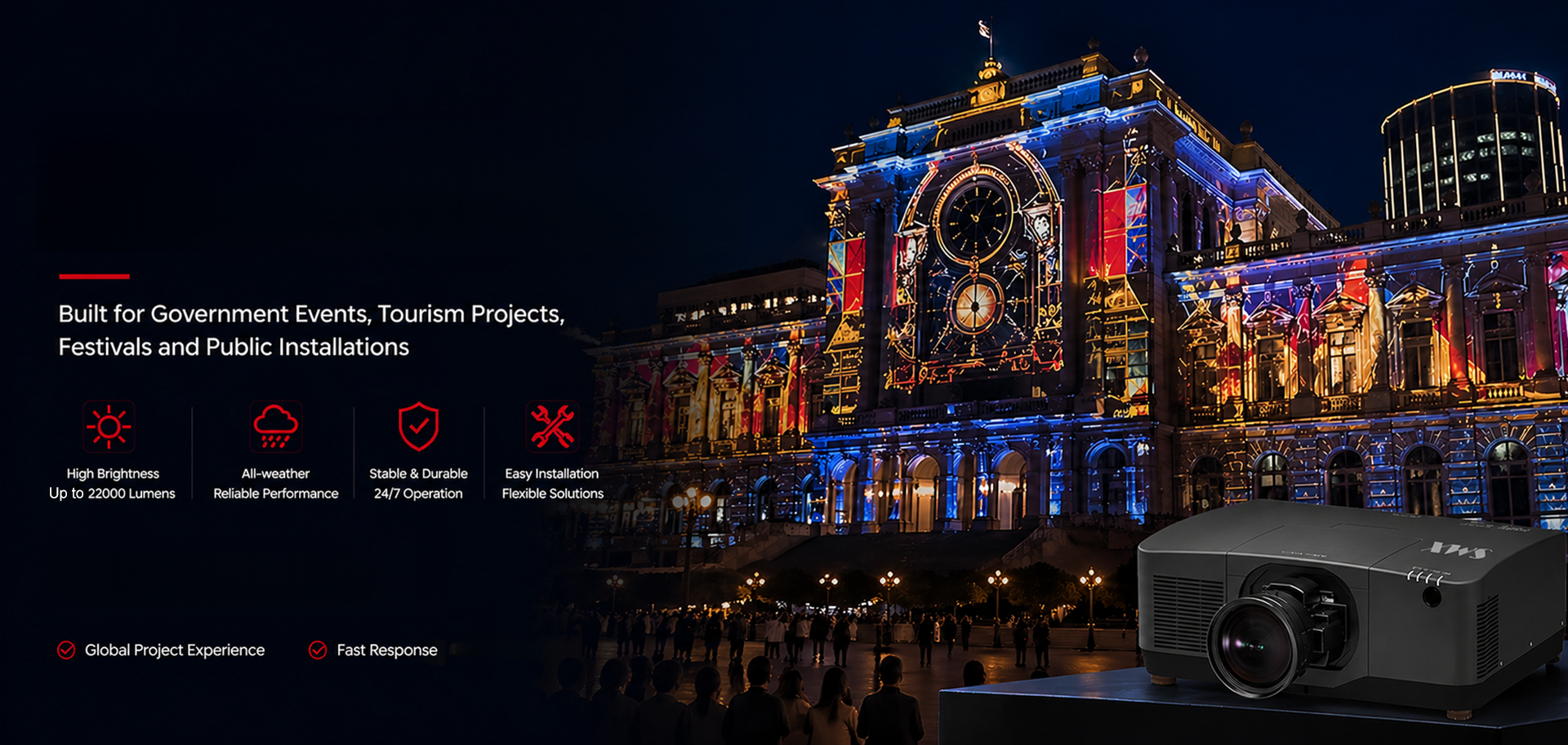 projection systems for outdoor projects