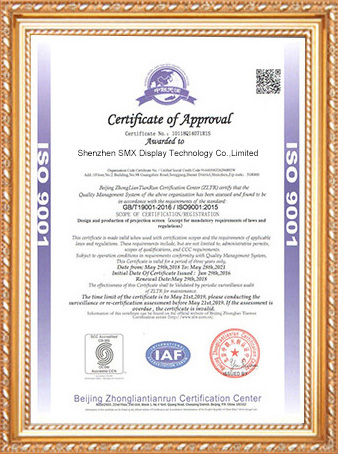Our certificate