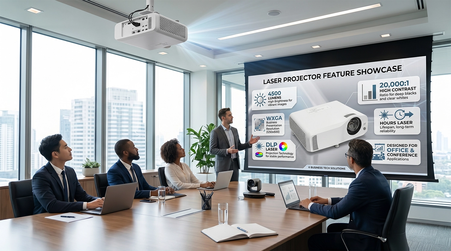 4500 lumen conference room laser projector
