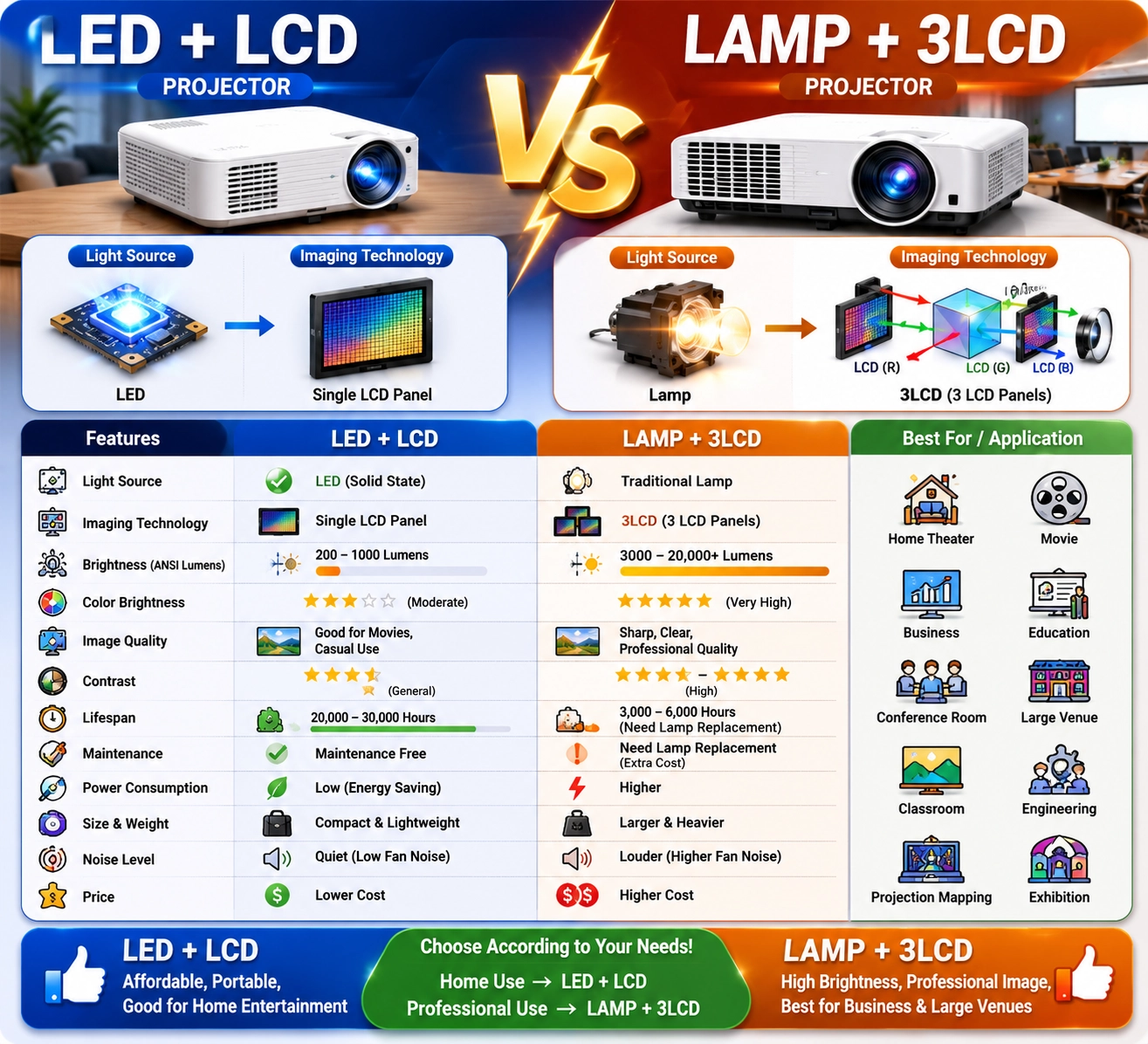 LED 3LCD Projector