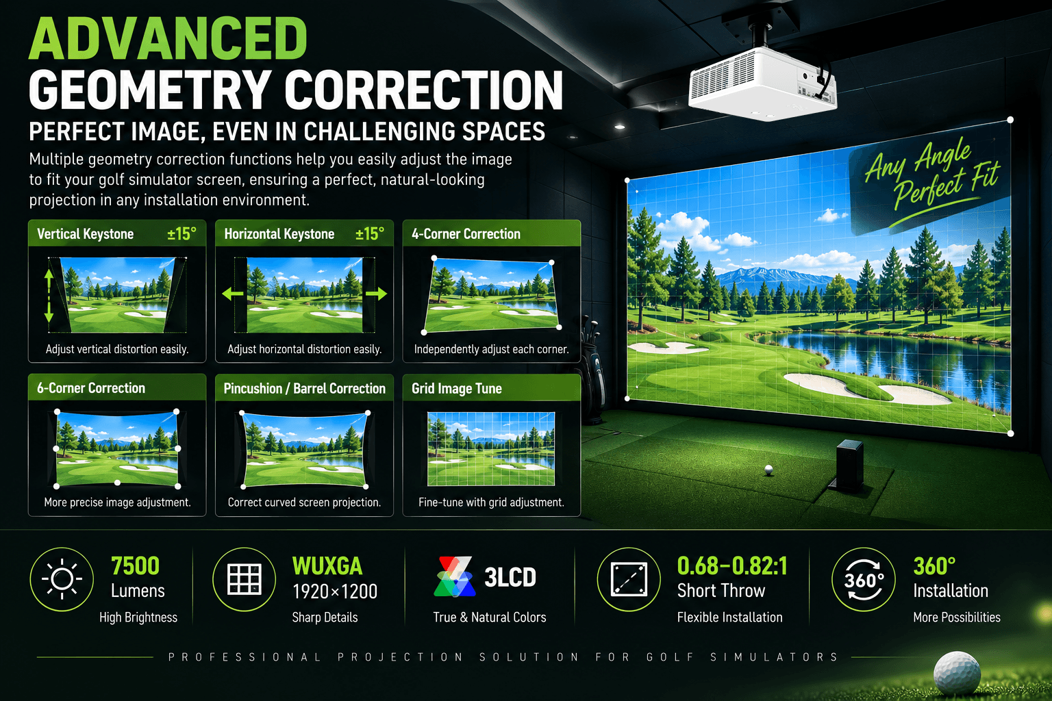 Commercial Golf Simulator Projector
