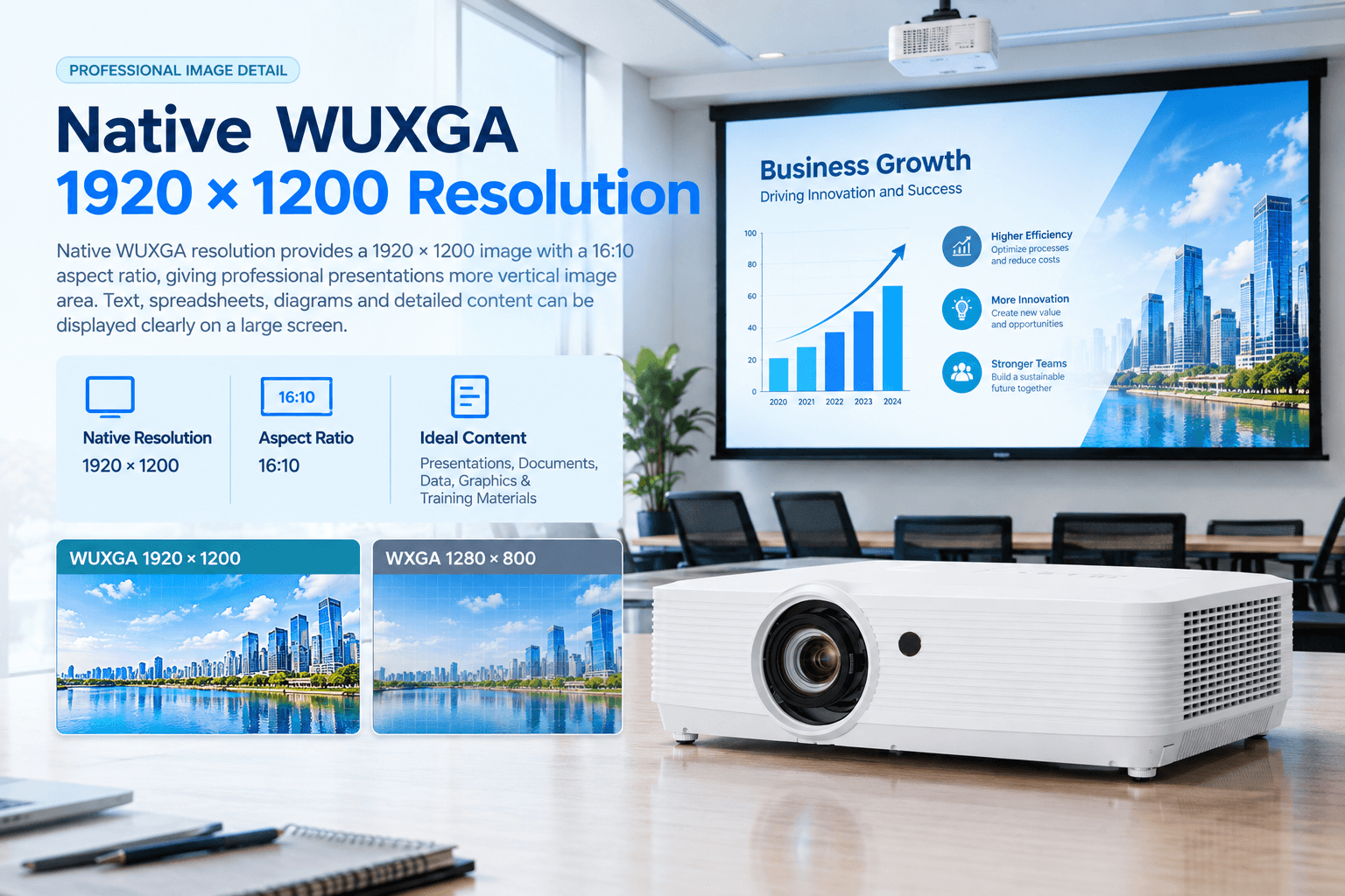 5800 Lumen 3LCD Projector meeting Room WUXGA 