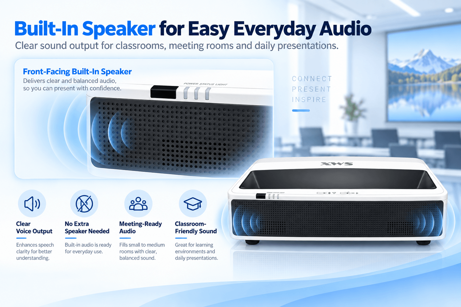 built in 16W speaker ultra short throw projector.png