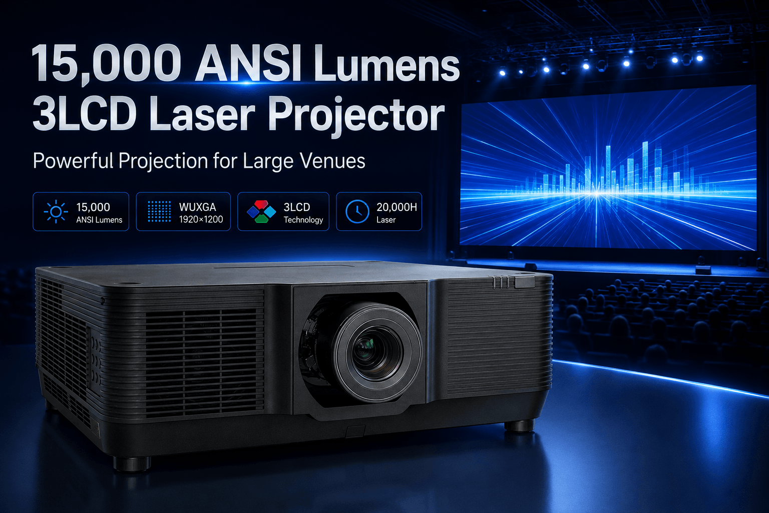15000 lumen laser projector