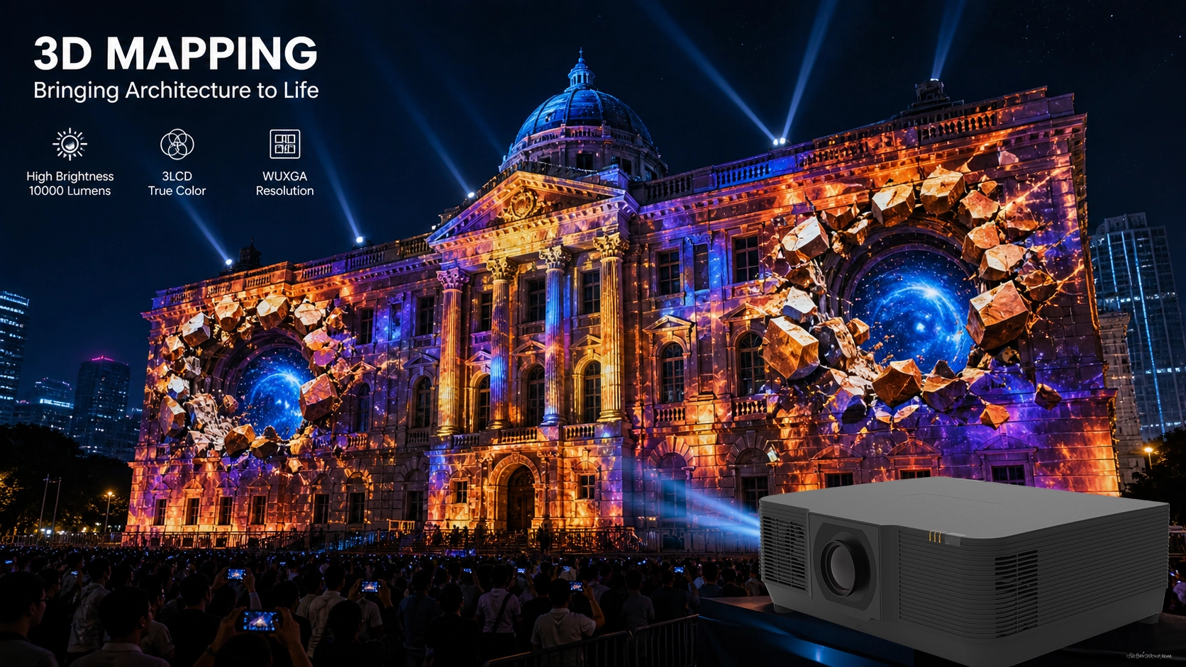laser projector for mapping WUXGA