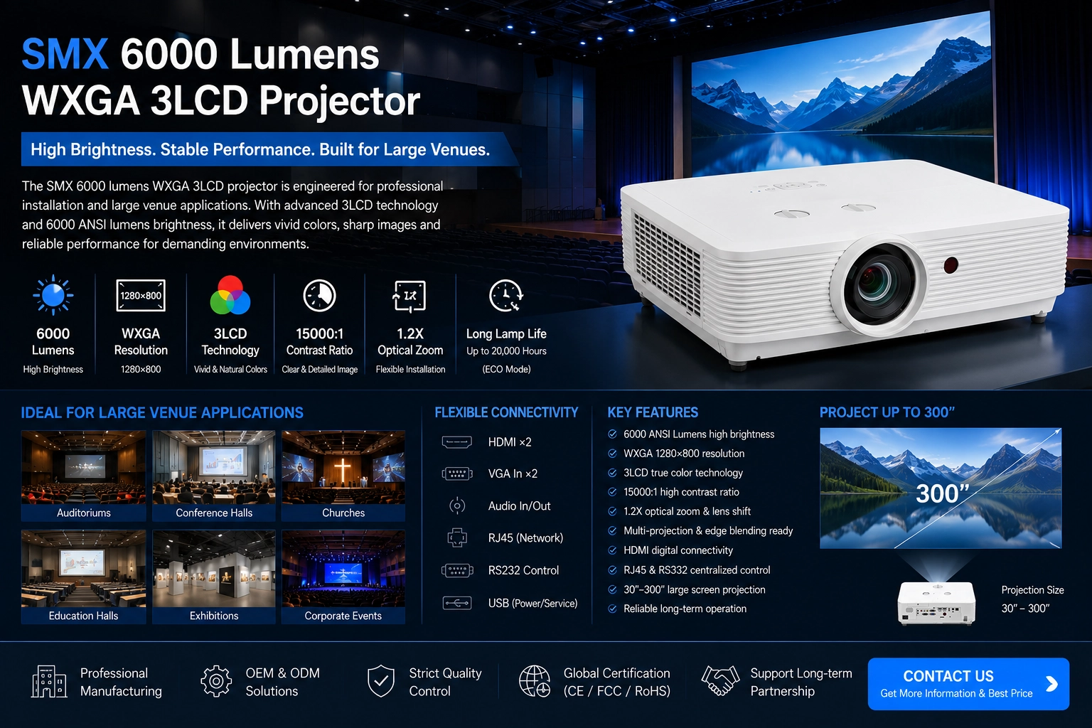 6000 Lumens WXGA 3LCD Projector for Education.webp